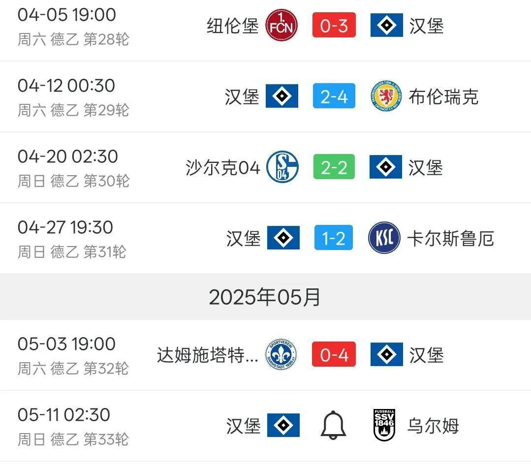 乐动体育直播-汉堡客场惨负，保级困境愈演愈烈